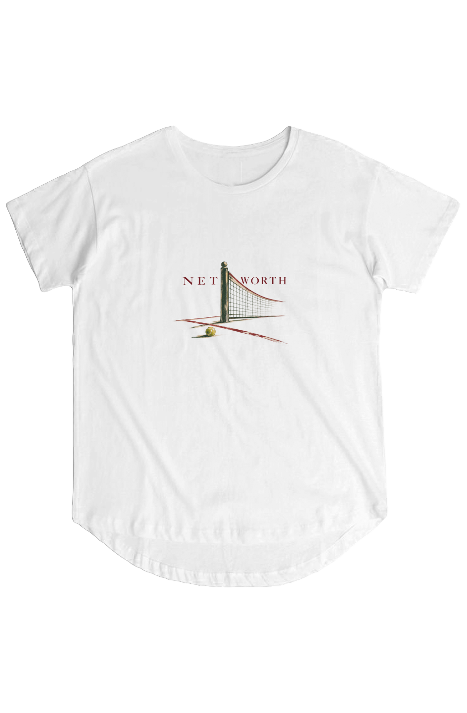 Net Worth Women's Hi Lo Tee - White