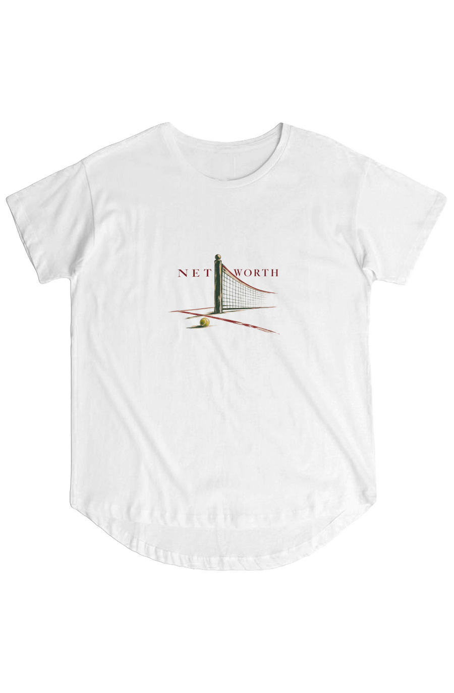 Net Worth Women's Hi Lo Tee - White