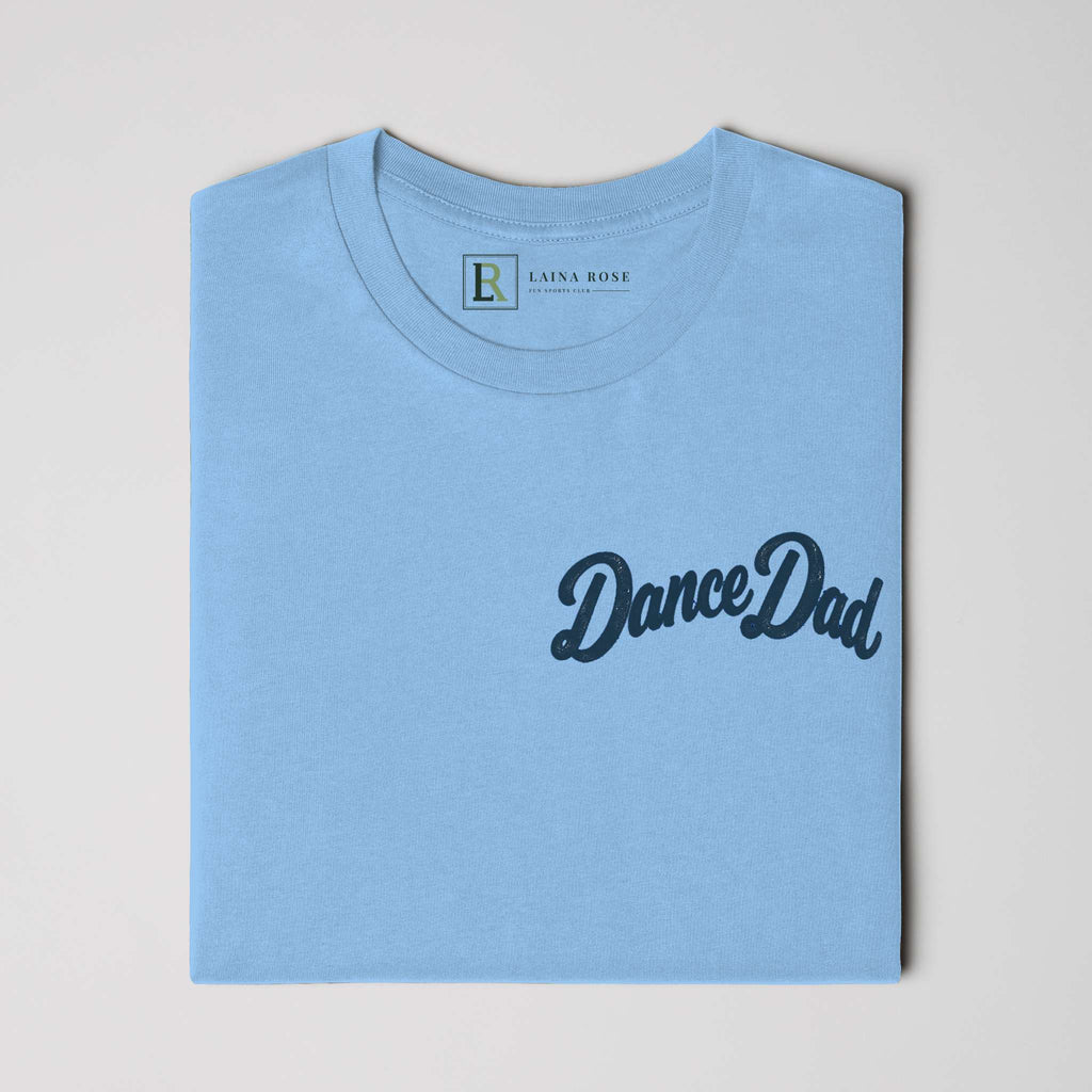 Dance Dad men's graphic T-shirt in baby blue