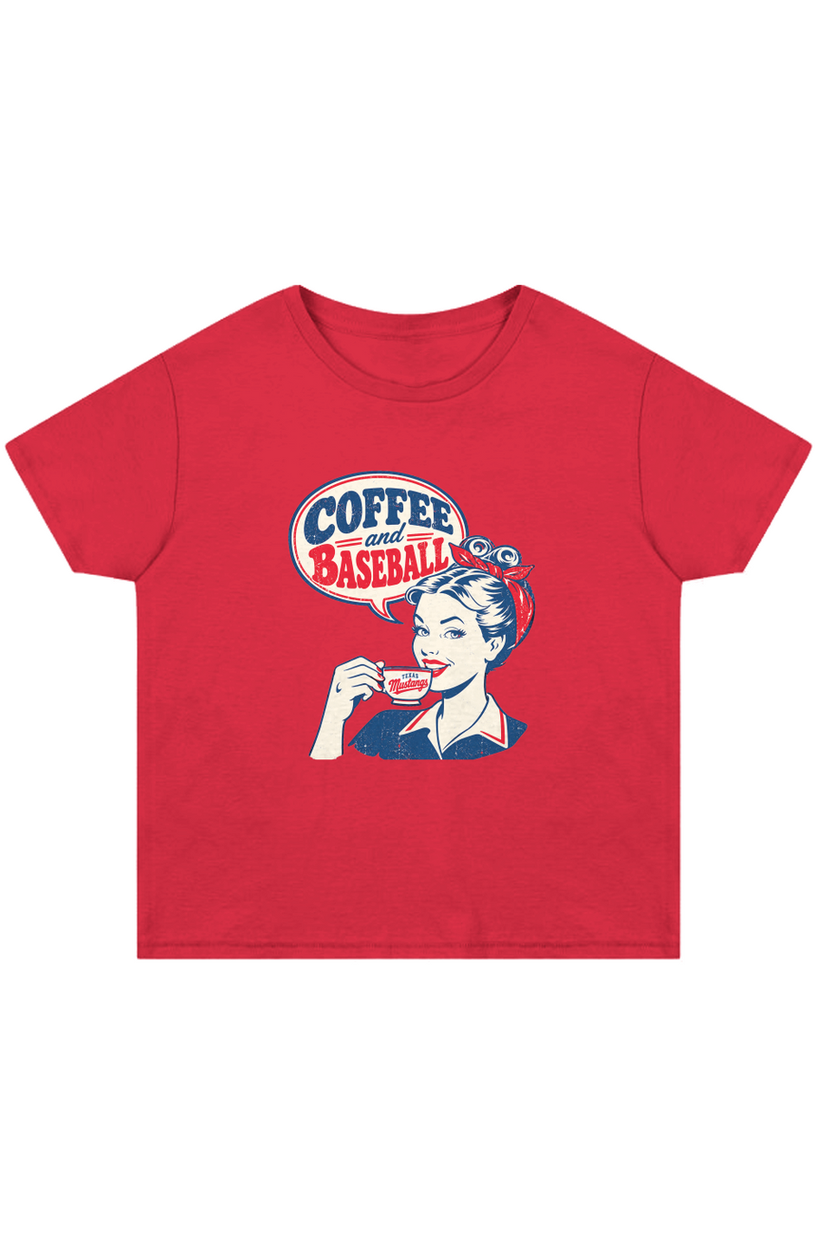 Coffee and Baseball Women's Team Red